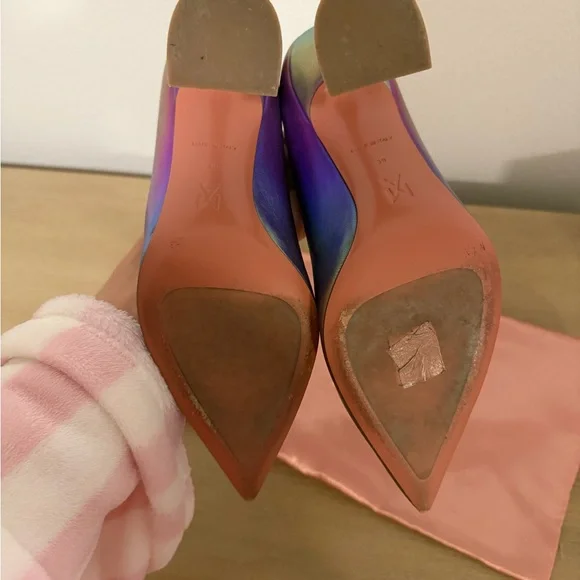 Amina Muaddi Ami Iridescent Pumps - Picture 8 of 9